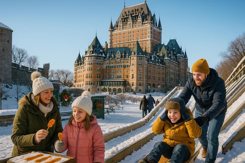 Quebec City — Snow‑dusted forts, maple treats & toboggan thrills (2 days) — Family