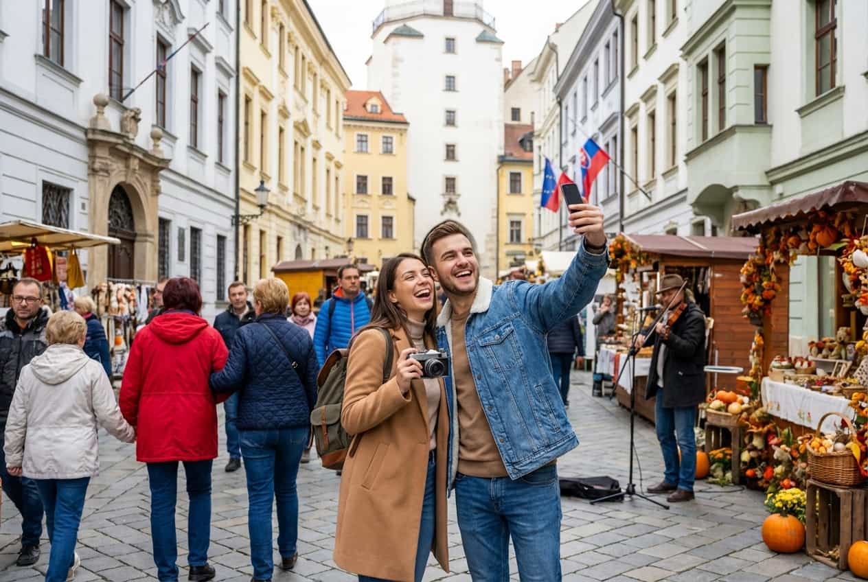 Bratislava in 3 Days - Sunset rooftop cocktails at the UFO observation deck Bratislava in 3 Days - Sunset rooftop cocktails at the UFO observation deck