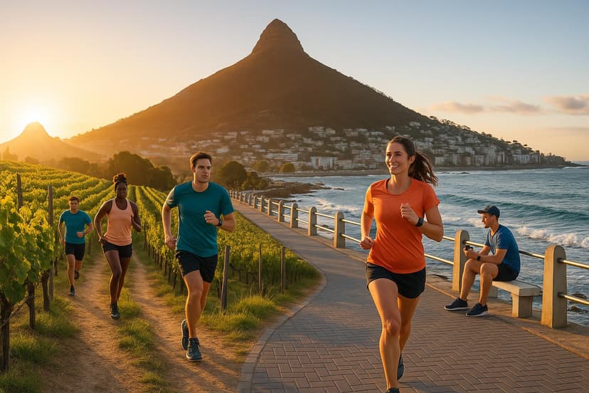 Sea-to-summit strides — Lion's Head sunrise, Constantia vineyards & promenade tempo