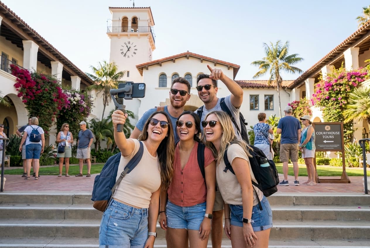 Santa Barbara in 2 Days for Friends - Coastal bike ride along Cabrillo Bike Path Santa Barbara in 2 Days for Friends - Coastal bike ride along Cabrillo Bike Path