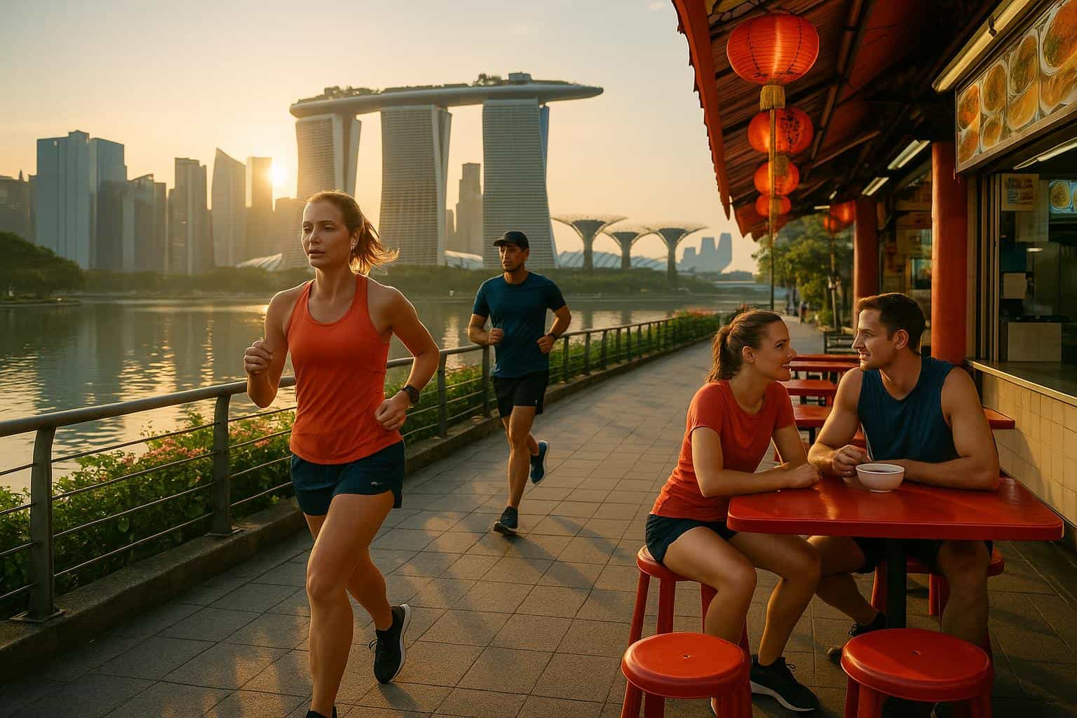 Sunrise Circuits & Hawker Refuels — 2-Day Runner's Circuit in Singapore Sunrise Circuits & Hawker Refuels — 2-Day Runner's Circuit in Singapore