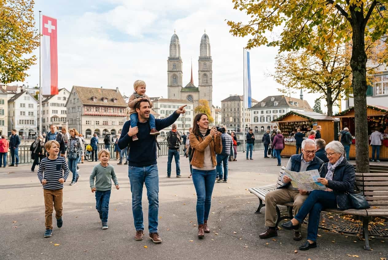 Zürich in a Day — Family-friendly winter highlights with sunset at Uetliberg Zürich in a Day — Family-friendly winter highlights with sunset at Uetliberg