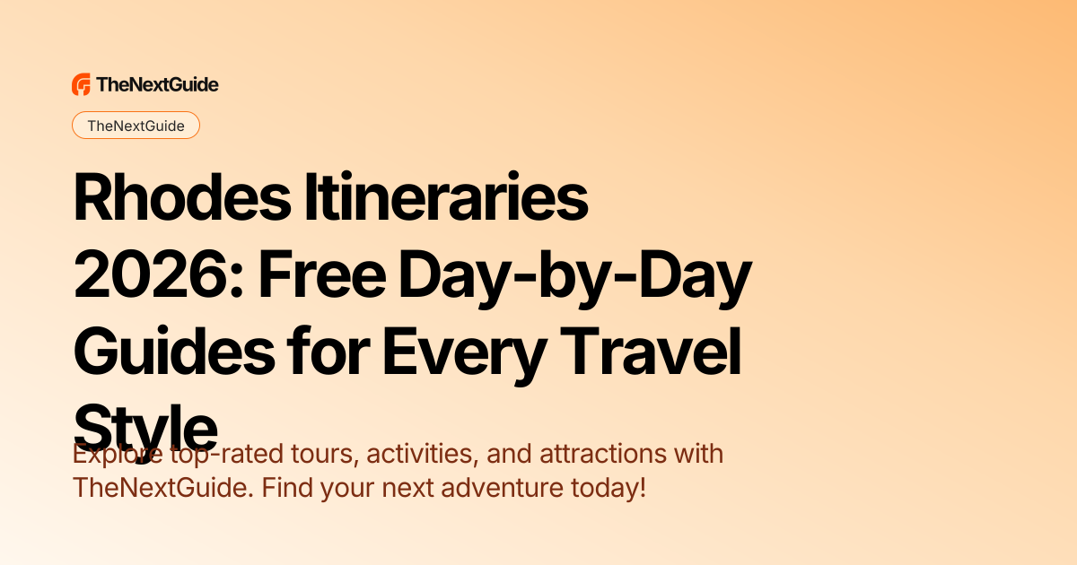 Rhodes Itineraries 2026: Free Day-by-Day Guides for Every Travel Style ...